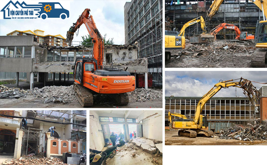 Dịch vụ đập phá nhà cũ trọn gói với giá ưu đãi tại Mạnh Hùng