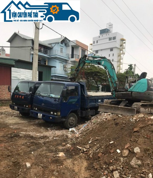 Thuê xe chở phế thải xây dựng giá tốt tại Hà Nội